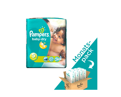 Lotsbestemming Kinderen dubbellaag Pampers Baby-Dry Gr. 5 Junior (11-25 kg) Maandbox - Babystraatje.nl