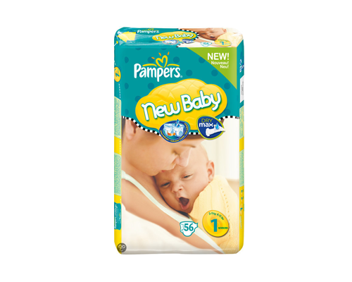 Pampers New Baby Luiers Maat 1 met urine indicator - Voordeelpak 56st - Babystraatje.nl