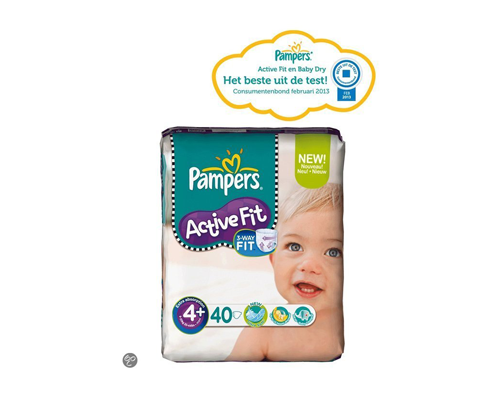 pop timer Zwitsers Pampers Active Fit - Luiers Maat 4+ - Voordeelpak Maxi Plus 40st -  Babystraatje.nl