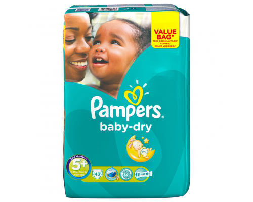 storting gesmolten Raap bladeren op Pampers Baby-Dry maat 5+ Junior Plus (13-27 kg) Va - Babystraatje.nl