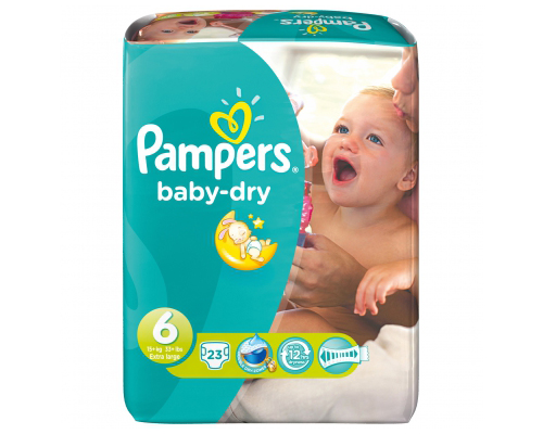 bijnaam Cursus Desillusie Pampers Baby-Dry maat 6 Extra Large (16+ kg) Spaar - Babystraatje.nl
