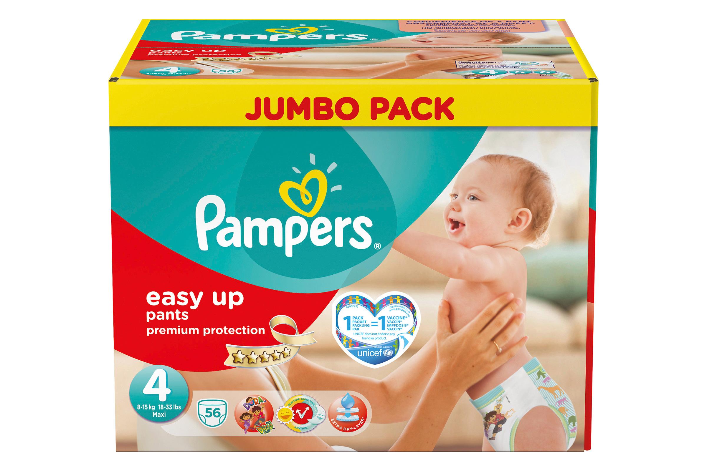 kijken zakdoek personeelszaken Pampers Jumbo Pack Maat 4 (Maxi) 8-15 kg- 56 Luiers - Babystraatje.nl