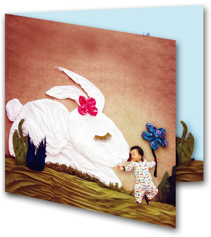 Baby in Wonderland geboortekaartjes 1