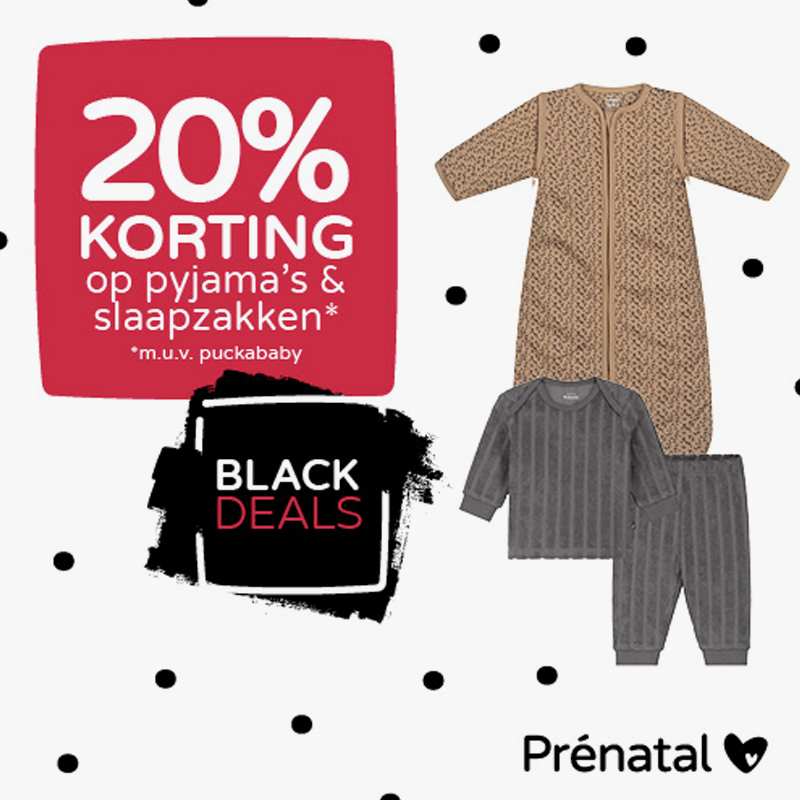 Black deals bij Prénatal slaapzakken en pyjamas