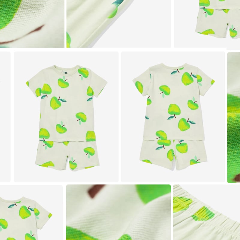 HEMA babypyjama appel groen zomer