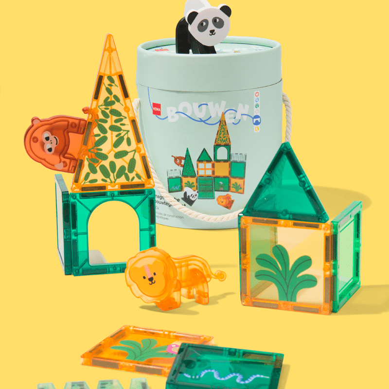 Magnetische bouwtegels HEMA jungle 20-delig