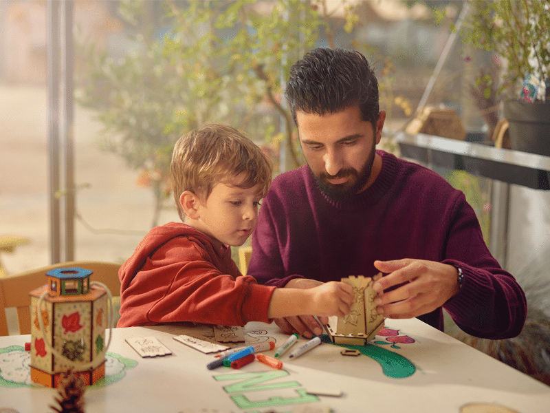 Center Parcs Winter Nachtlampje versieren kinderen