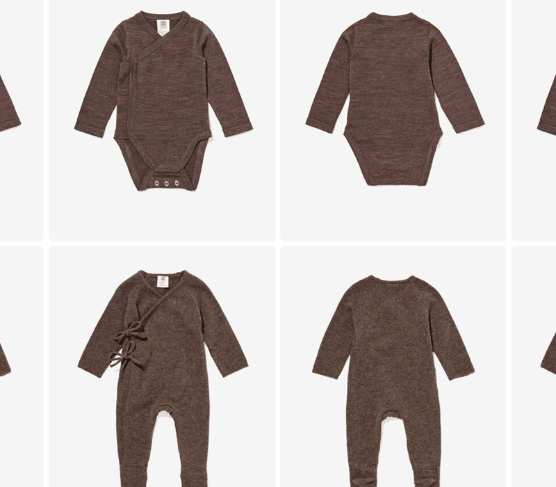 HEMA merinowol romper baby en newborn boxpakje