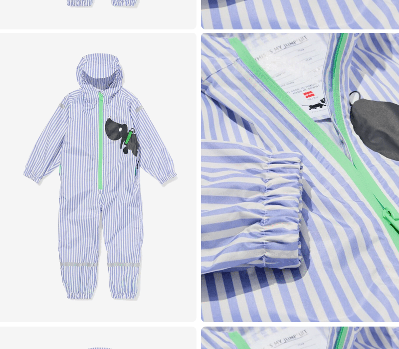 HEMA Takkie en Siepie buitenspeelpak waterdicht regenpak blauw