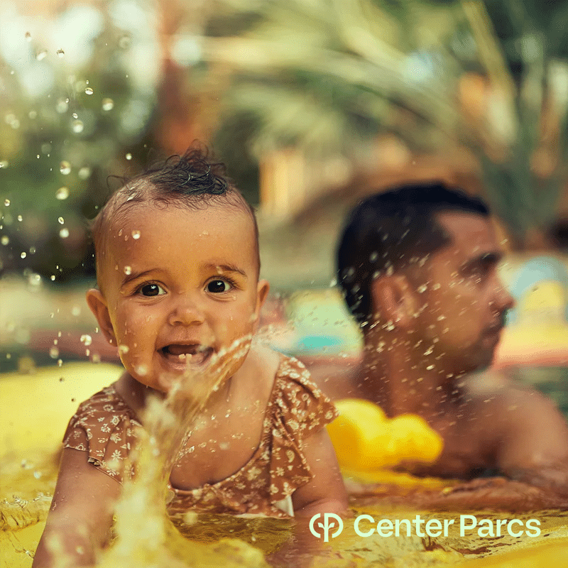 Babyzwemmen bij Center Parcs