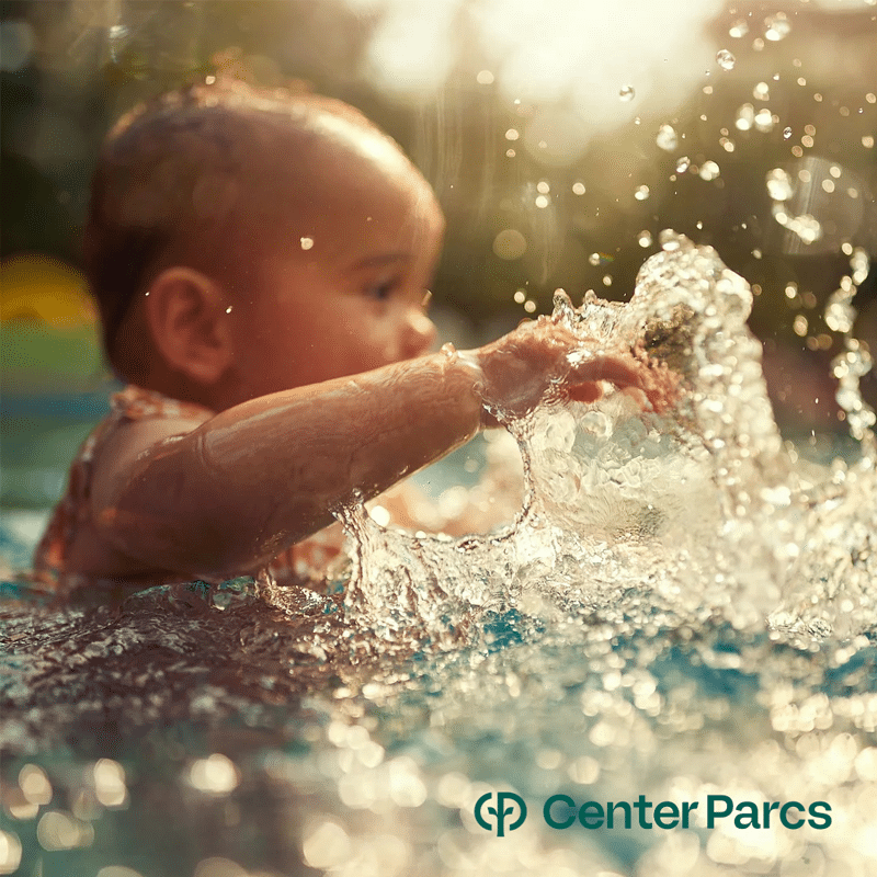 Babyzwemmen in het zwemparadijs van Center Parcs