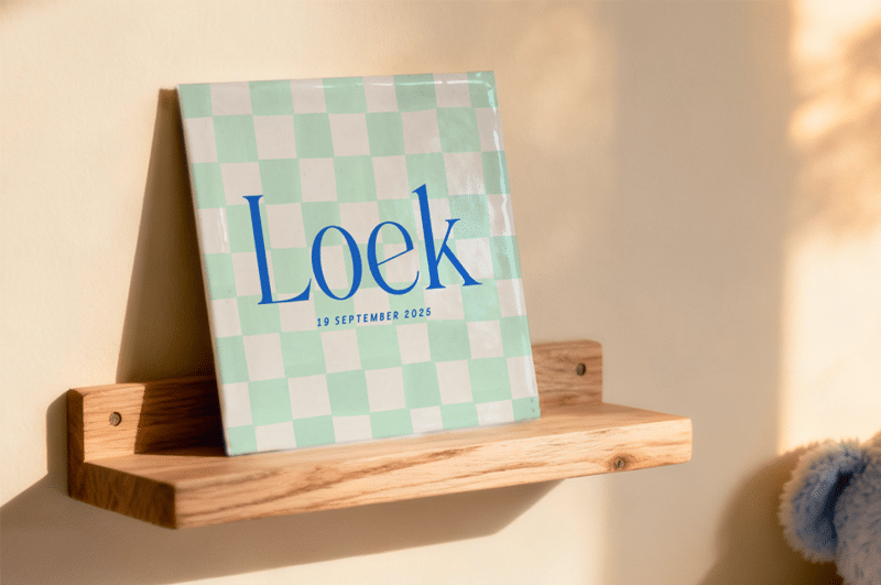 Geboortetegeltje voor de babykamer