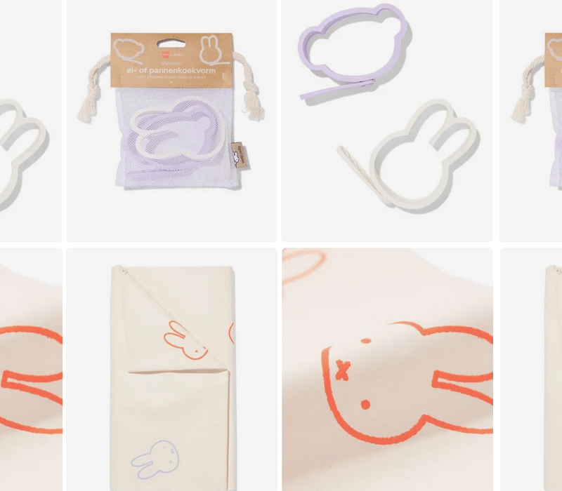 HEMA nijntje tafelkleed 220x138cm en nijntje ei- of pannenkoekvorm siliconen