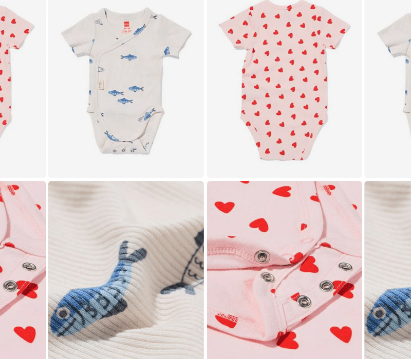 HEMA babykleding baby meegroeiromper