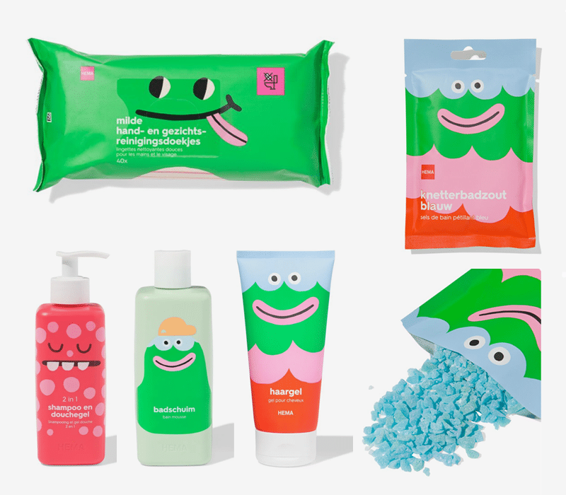 HEMA monster verzorging lijn baby en kinderen