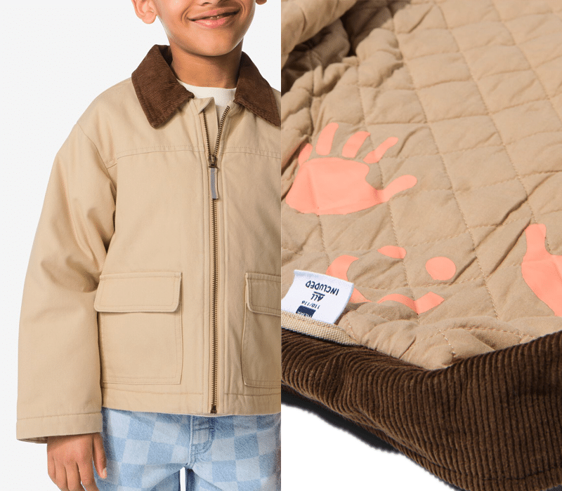 Jongens kinderjas beige HEMA