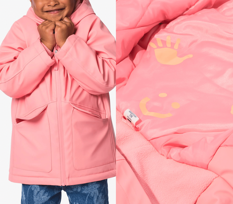 Meisjes HEMA kinderjas roze pink